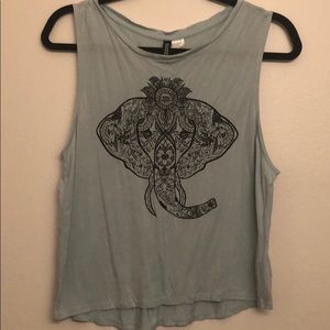 Tribal print elephant tank